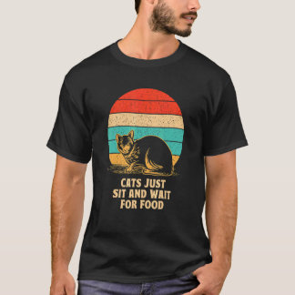 Katzen setzen sich und warten auf Nahrung Katze Jo T-Shirt