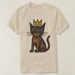 Katzen-Shirt, Katzen-Kunst-Shirt, Katzenliebhaber- T-Shirt