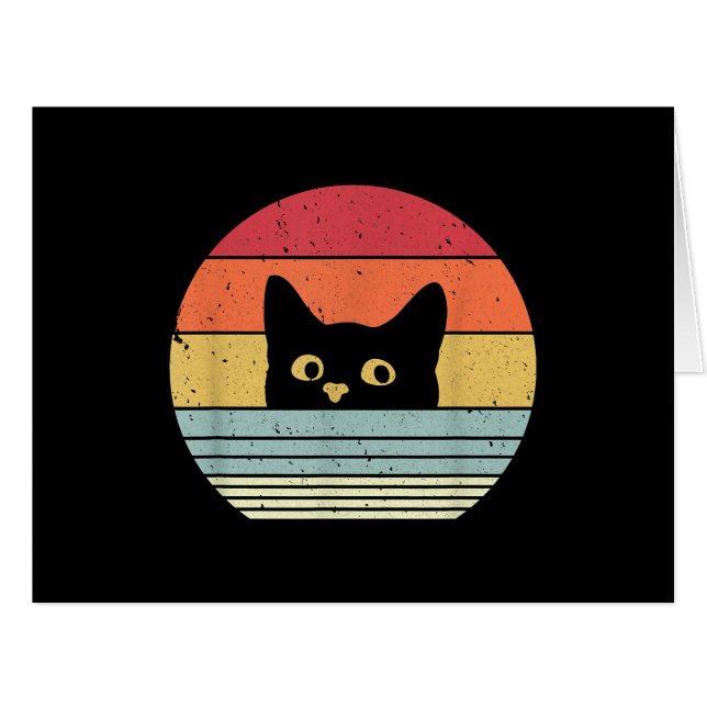 Katzen-Shirt. Retro-Stil (Vorderseite (Horizontal))