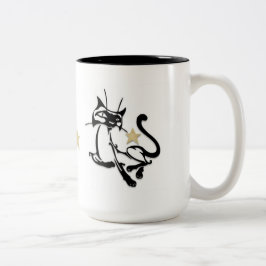 Katzen-siamesische Abgabe Zweifarbige Tasse