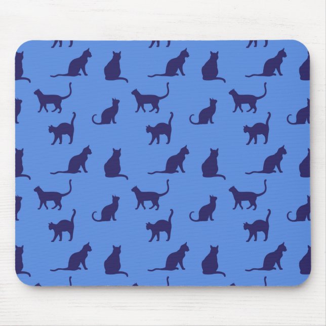 Katzen-Silhouette-Mauspad Mousepad (Vorne)