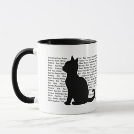 Katzen-Silhouette - perfektes Design für Katzenlie Tasse