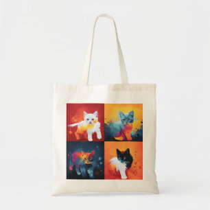 Katzen Silhouette Stylist modische Tragetaschen