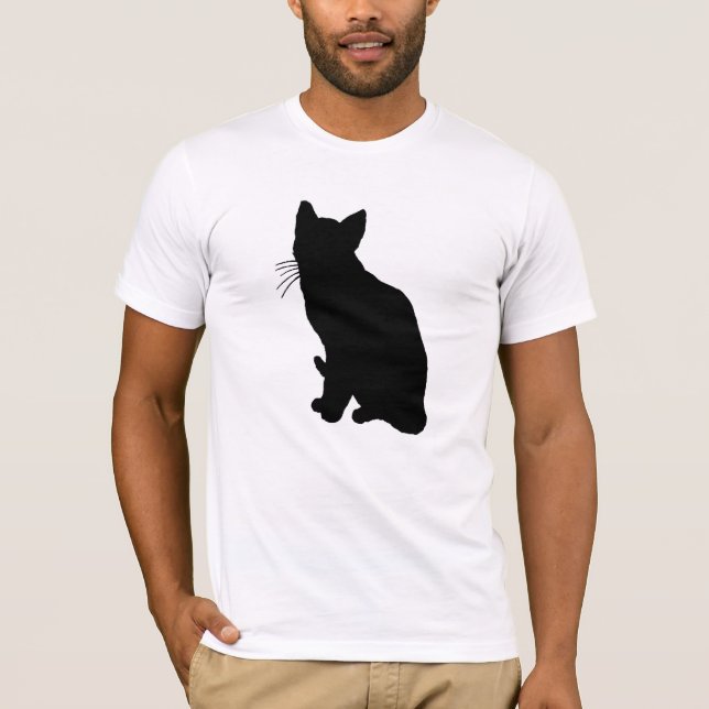 Katzen-Silhouette T-Shirt (Vorderseite)
