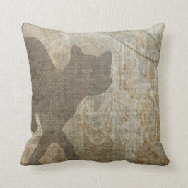 Katzen-Silhouettefranzösisches Kissen