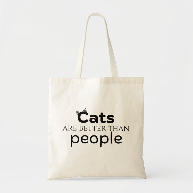 Katzen sind besser als Menschen Tragetasche (Vorne)