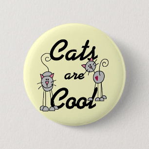 Katzen sind cool T-Shirts und Geschenke Button