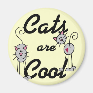 Katzen sind cool T-Shirts und Geschenke Magnet