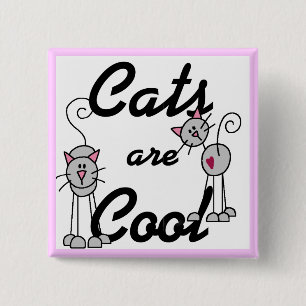 Katzen sind coole T-Shirts und Geschenke Button
