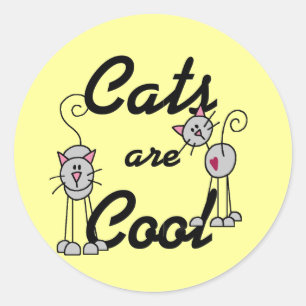 Katzen sind coole T-Shirts und Geschenke Runder Aufkleber