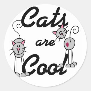 Katzen sind coole T-Shirts und Geschenke Runder Aufkleber