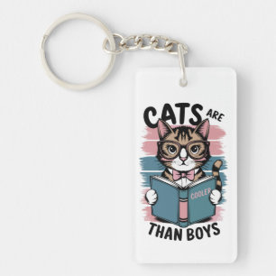 Katzen sind cooler als Jungs Schlüsselanhänger