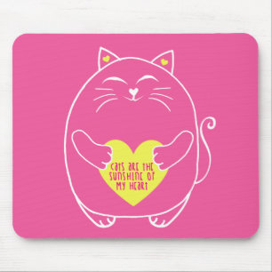 Katzen sind der Sonnenschein meines Herzmuskelkart Mousepad