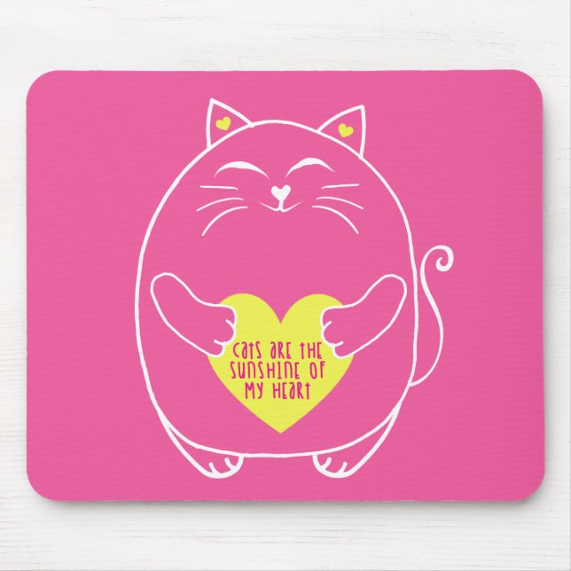 Katzen sind der Sonnenschein meines Herzmuskelkart Mousepad (Vorne)