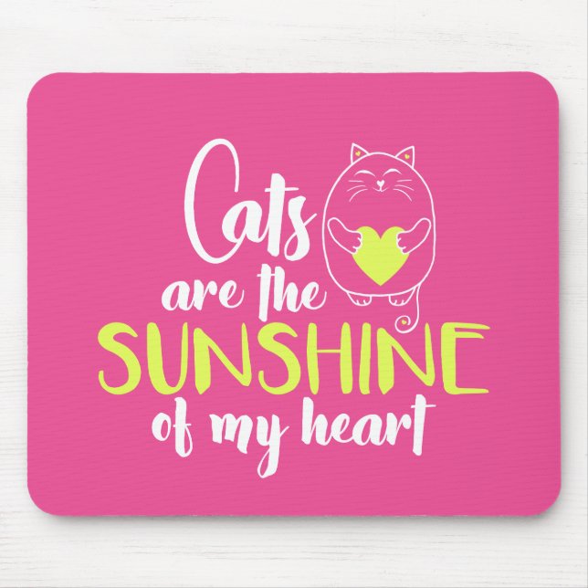 Katzen sind der Sonnenschein meines Herzmuskelkart Mousepad (Vorne)