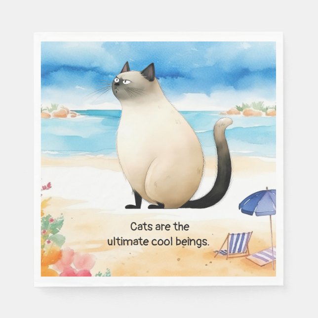 Katzen sind die ultimativen coolen Wesen Serviette (Vorderseite)