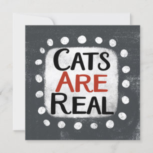 Katzen sind echte Grußkarte Karte