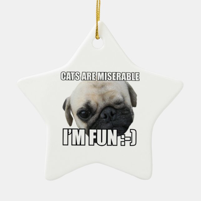 KATZEN SIND FEHLERBAR, ICH FREUE MICH :-) MEME KERAMIK ORNAMENT (Vorne)