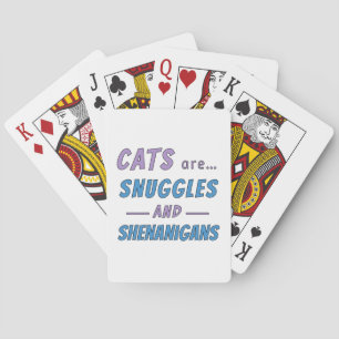 Katzen sind Kuscheln und Schabernack Spielkarten