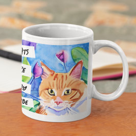 Katzen sind mein Stamm | Orangefarbene Katzen und Kaffeetasse