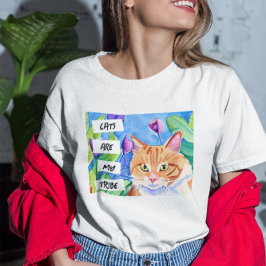 Katzen sind mein Stamm | Orangefarbene Katzen und T-Shirt