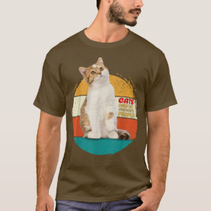 Katzen sind meine Lieblings-Leute Katze über Vinta T-Shirt