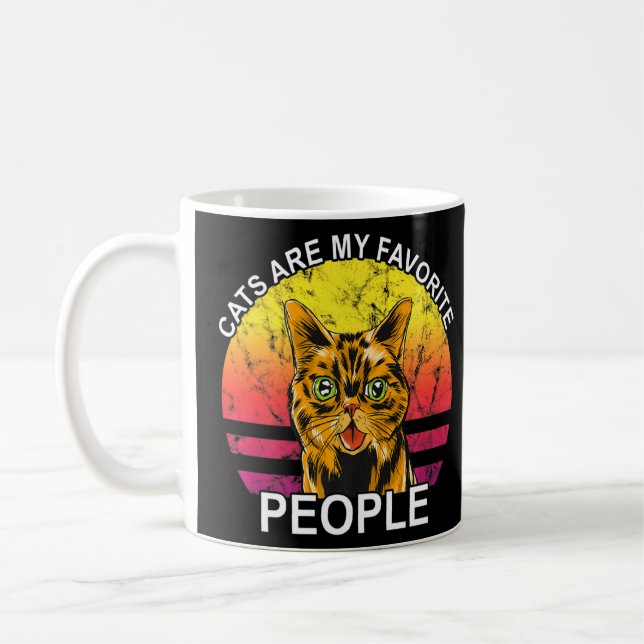 Katzen sind meine Lieblings-Menschen sarkastisch u Kaffeetasse (Links)