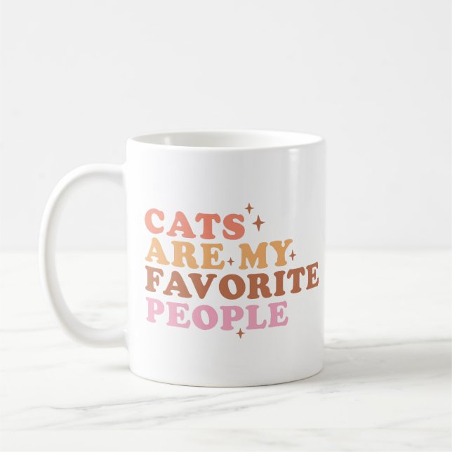 Katzen sind meine Lieblingsmenschen Kaffeetasse (Links)