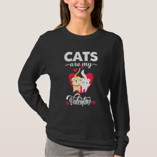 Katzen sind meine Valentine Funniest Grafik T-Shirt