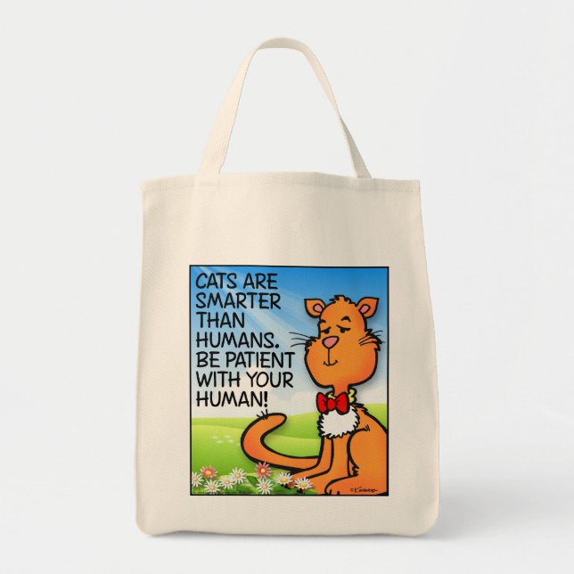 Katzen sind schlauer tragetasche (Vorne)