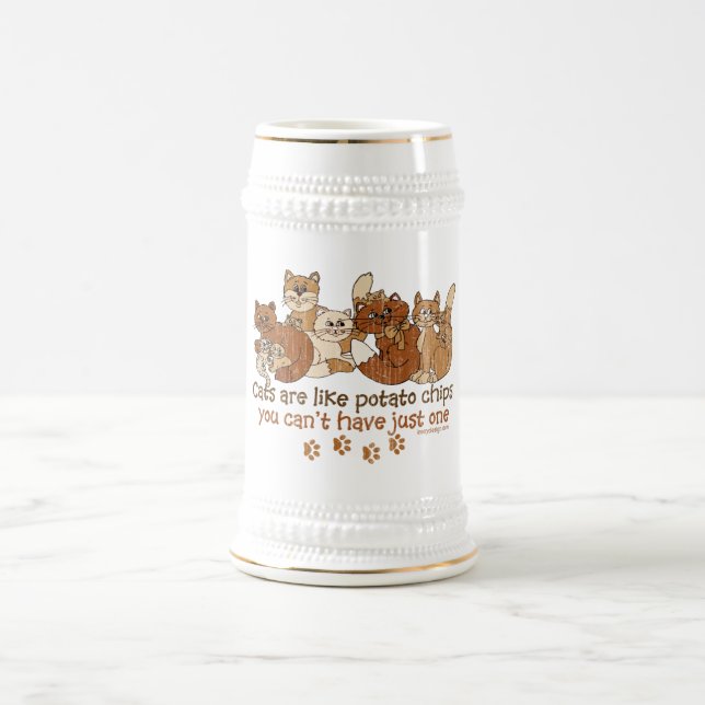 Katzen sind wie Kartoffelchips Bierglas (Mittel)
