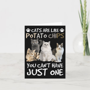 Katzen sind wie Kartoffelchips, die man nicht nur  Karte