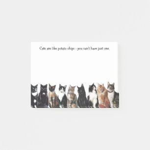 Katzen sind wie Kartoffelchips - Fun verrückte Ka Post-it Klebezettel