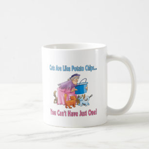 Katzen sind wie Kartoffelchips Kaffeetasse