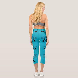 Katzen sind wie Musik: Notenlinien und Gitarren Te Capri Leggings