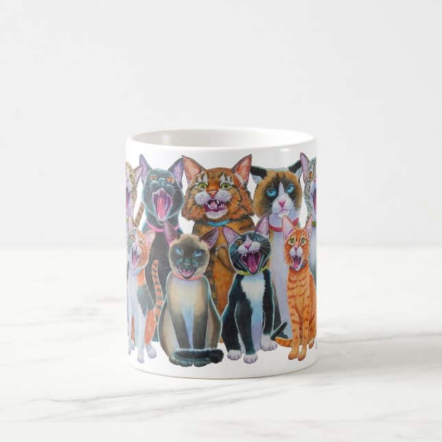 Katzen singen kaffeetasse (Mittel)