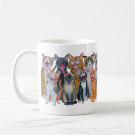 Katzen singen, Katzen herumschleppen um die Tasse