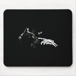 Katzen Skeleton Hand Boop Halloween Niedliche Schw Mousepad