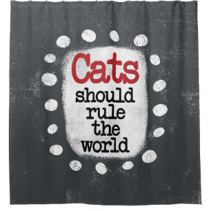 Katzen sollten den Duschvorhang der Welt beherrsch
