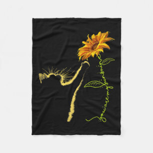 Katzen-Sonnenblumen-Geschenke für Katzenliebhaber  Fleecedecke