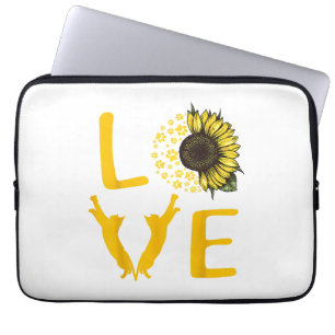 Katzen-Sonnenblumen-Geschenke für Katzenliebhaber Laptopschutzhülle