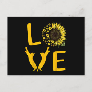 Katzen-Sonnenblumen-Geschenke für Katzenliebhaber, Postkarte