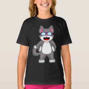 Katzen-Sonnenbrille T-Shirt