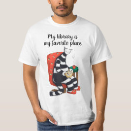 Katzen-Spaß-Bibliothek lesen T-Shirt