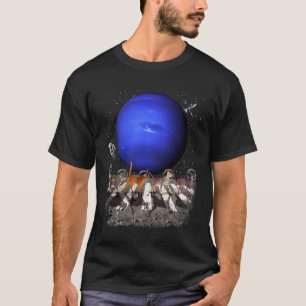 Katzen spazieren im Weltraum Katze Astronaut Neptu T-Shirt