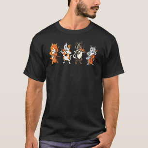 Katzen spielen Geige Jazz Geiger Geigenmusik Pl T-Shirt