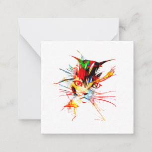 Katzen Spritzer Mitteilungskarte