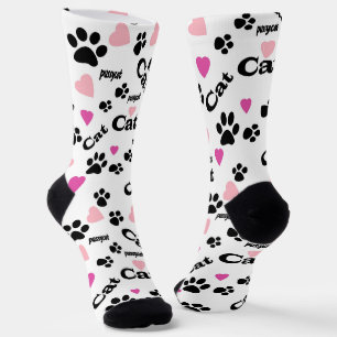 Katzen, Spuren, Katzen, Tiere Socken