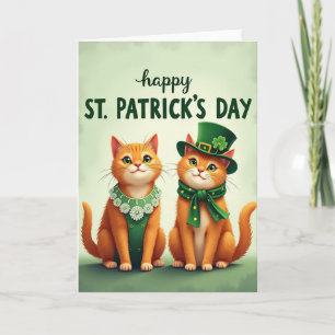 Katzen St. Patricks Tag Glückwunschkarte Karte