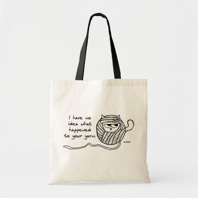 Katzen stehlen Garn - lustige Taschen-Tasche Tragetasche (Vorne)